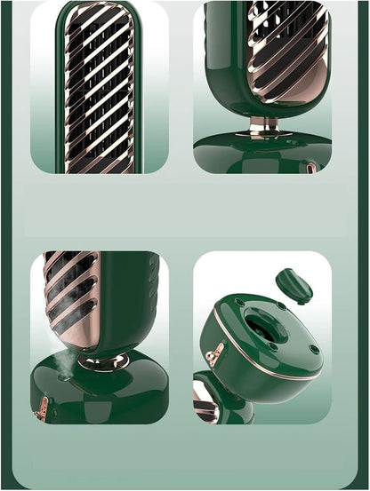  Mini Refroidisseur D'air Mobile Avec Réservoir D'eau Et 3 Niveaux De Ventilateur, Ventilateur De Table Silencieux Avec Refroidissement Par évaporation Et Humidification, USB Pour Chambre à Coucher