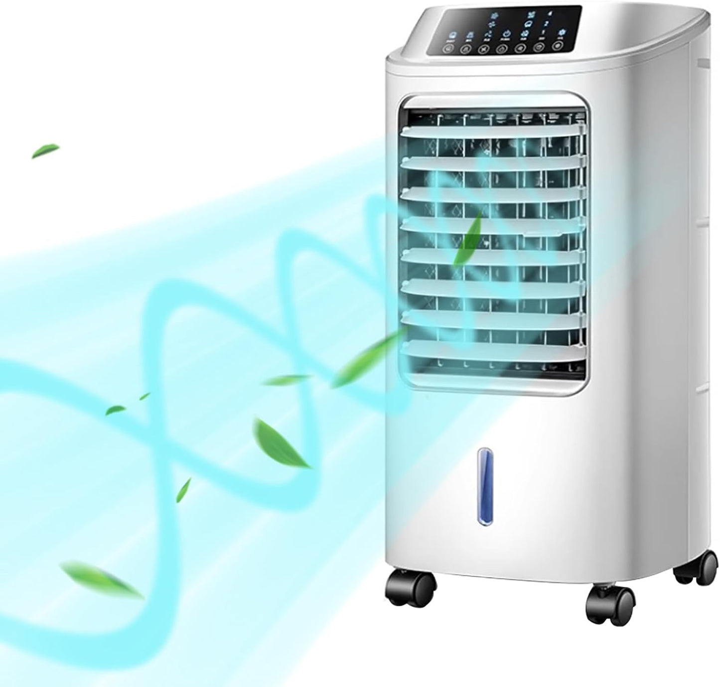 GENERIC Ventilateur De Refroidisseur D'évaporation Portable Avec 120 Oscillation, 3 Vitesses, Grand Réservoir D'eau, Roues Pour Une Mobilité Facile.Idéal Pour Les Bureaux, Les Patios Et Les Espaces Extérieurs