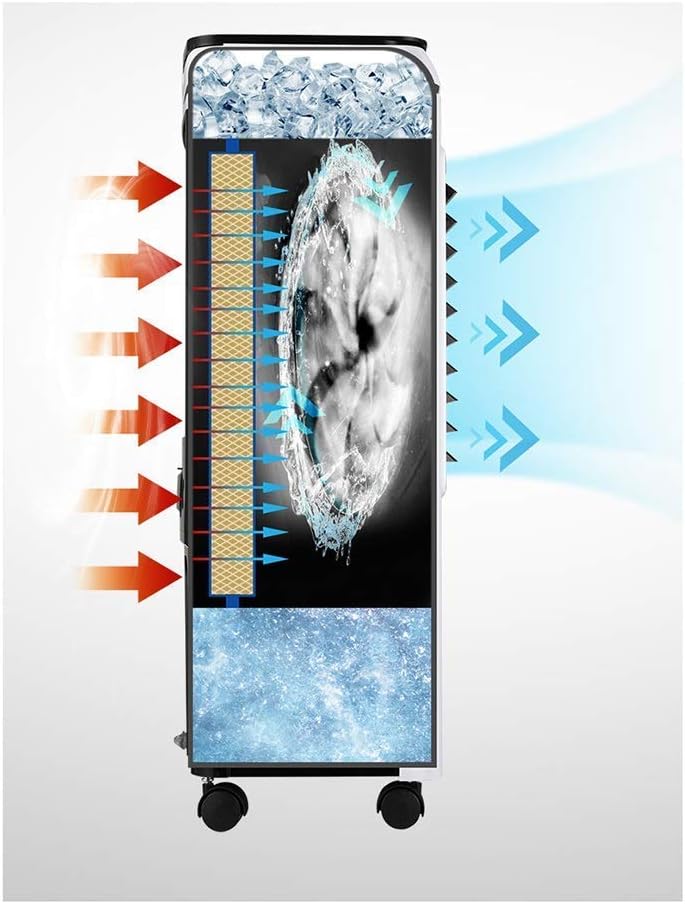 GENERIC Refroidisseur D'air Portable, Réservoir D'eau 40L, Affichage LED, Télécommande, 3 Vitesses De Ventilateur, Minuterie 24h, Courant Alternatif D'évaporation Efficace énergétique Pour Le Bureau à Domicil