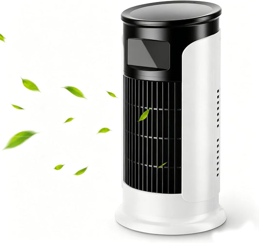  Ventilateur Climatiseur Mobile,Humidificateur à Brumisation,Mini Ventilateur Portable,1/2/3/4/5/6 Heures Minuter,Éclairage D'Ambiance Led Multicolore,Pour Maison Bureau