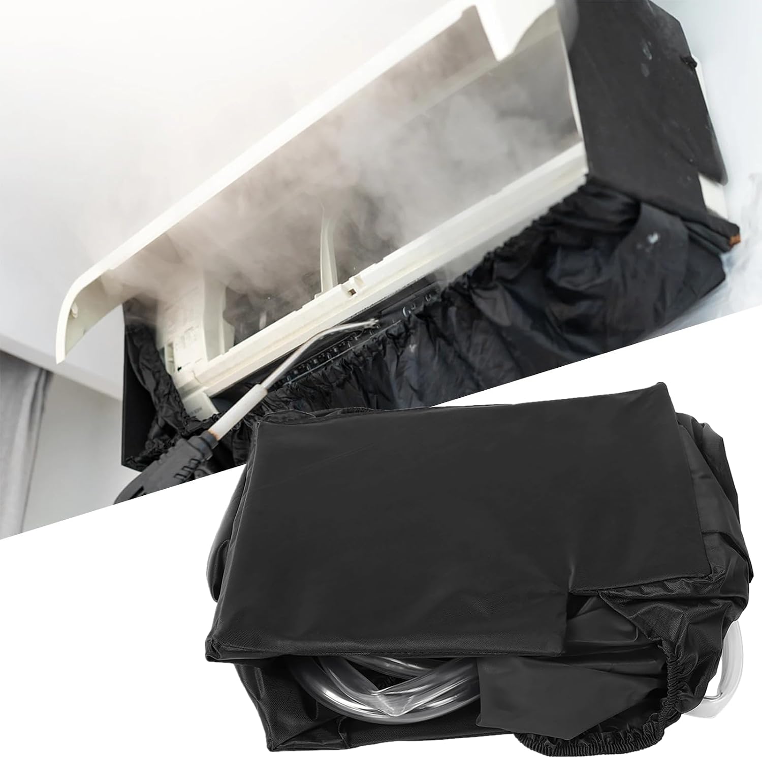  Housse De Protection Pour Le Nettoyage Des Unités Intérieures Des Climatiseurs, Hotte De Lavage Pour Climatiseur Mural étanche Et Poussière Avec Tuyau D'eau, Kit Nettoyage Climatisation Split