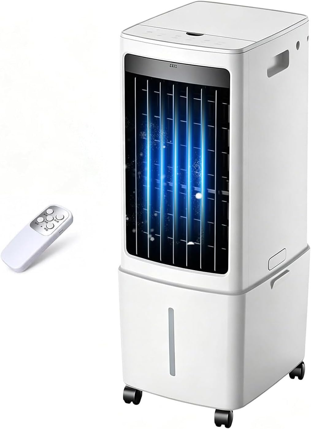  Refroidisseur D'air évaporatif Portable 40 L Avec Télécommande, Climatiseur Mobile Avec Minuterie 7,5 H, 3 Modes Et 3 Vitesses, Ventilateur Climatiseur Roulant Pour La Maison, Le Bureau Ou La Chambre,