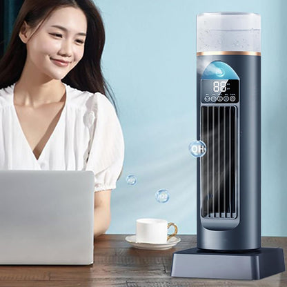 GENERIC Ventilateur D'air Froid | Ventilateur D'air Frais Pour Chambre à Coucher, Refroidisseur Oscillant Sans Pales à 6 Vitesses Avec Télécommande Et Réservoir D'eau, Humidificateur Pour Maison, Bureau