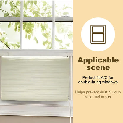  Housse De Fenêtre Pour Climatiseur Intérieur, Housse De Climatiseur Pour Unités Murales, De Climatiseur Couverture Pour Fenêtre Couvercle Poussière Facile à Installer ( 64 X 47 X 8,5 Cm, Beige)