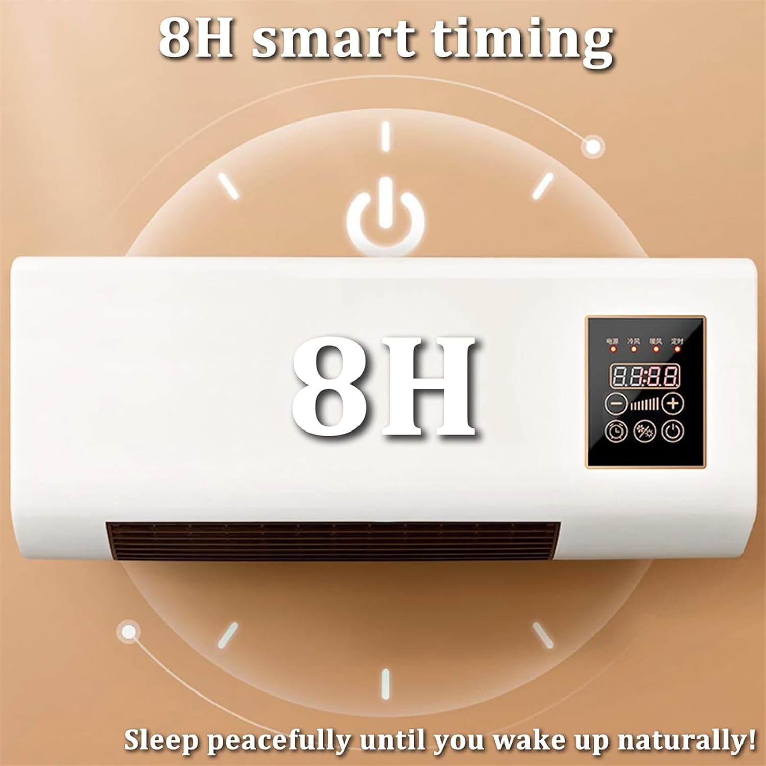  Mini Climatiseur Mural Divisé, Fonction De Refroidissement Et De Chauffage, Ultra-silencieux, Conception Compacte Avec Télécommande, Idéal Pour Le Bureau Et La Maison, Contrôle De Température Efficace