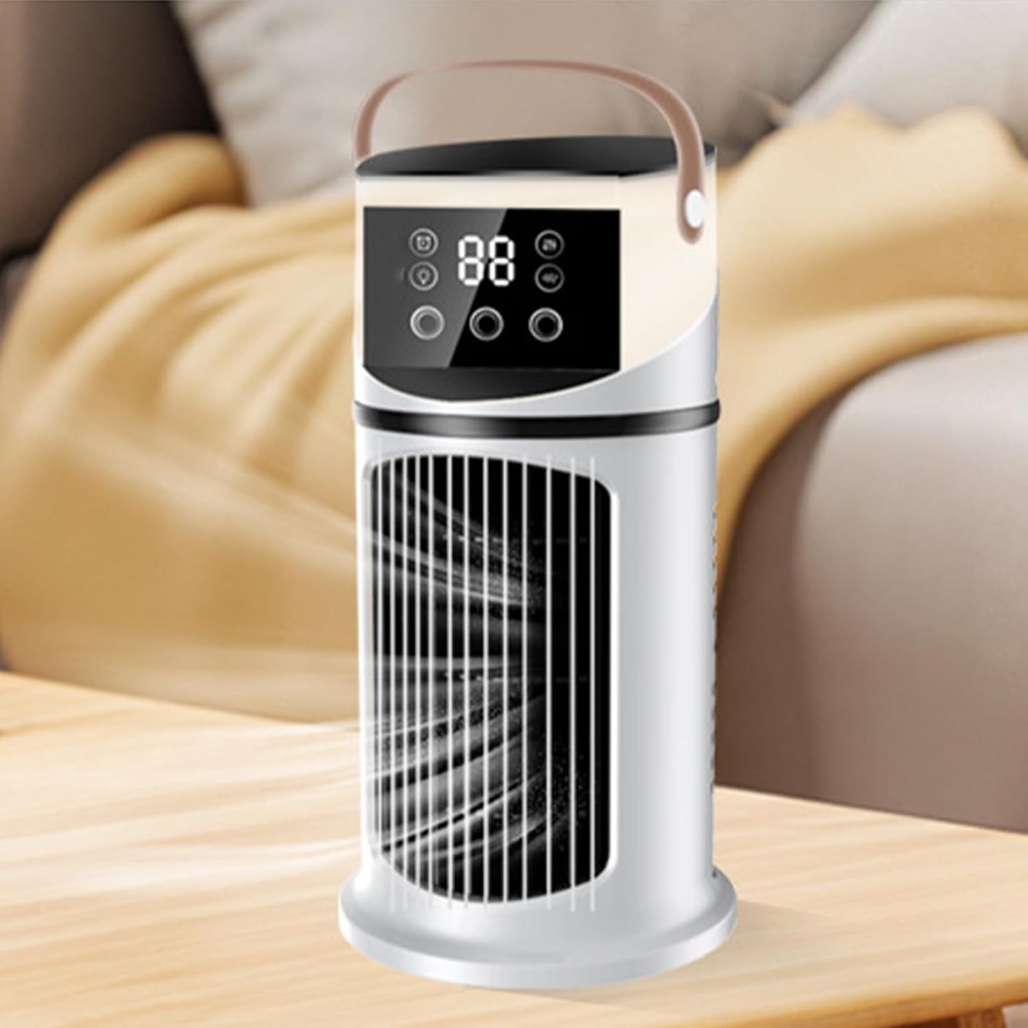 Climatiseur De Bureau | Climatiseur Portable Pour Pièce | Appareil De Brumisation Purifiante 9 Vitesses Réglable Avec Éclairage Pour Dortoir, Salon Et Chambre à Coucher