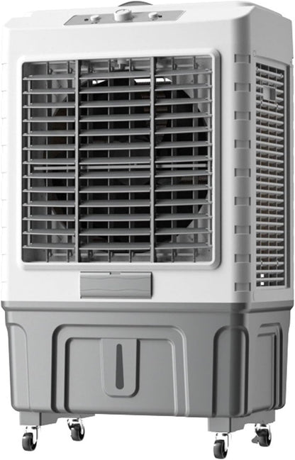  Rafraîchisseur D'air Évaporatif Commercial, 150 W Portable Avec Grand Réservoir D'eau De 55 L, Oscillation à 120°, 3 Vitesses De Ventilation, Pour Intérieur Et Extérieur(150W)