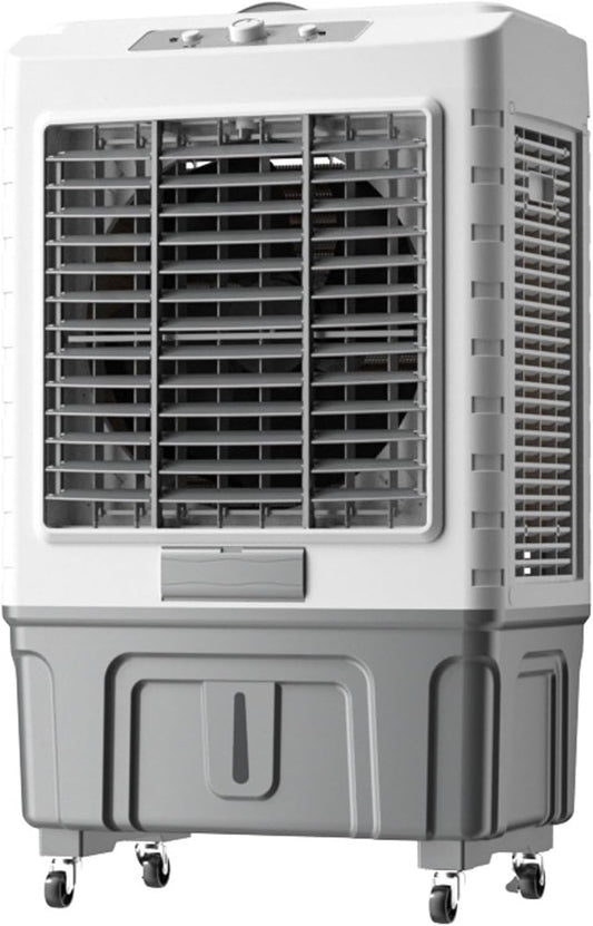 Rafraîchisseur D'air Évaporatif Commercial, 150 W Portable Avec Grand Réservoir D'eau De 55 L, Oscillation à 120°, 3 Vitesses De Ventilation, Pour Intérieur Et Extérieur(150W)