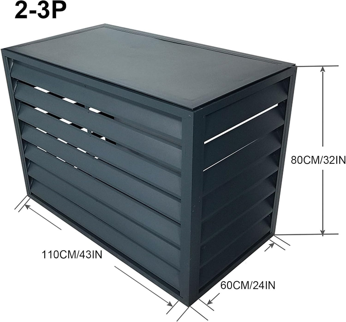 GENERIC Housse De Protection Pour Climatiseur Extérieur - Protection Contre Les Intempéries - Autonome - En Aluminium - Étanche - Accessoires D'extérieur