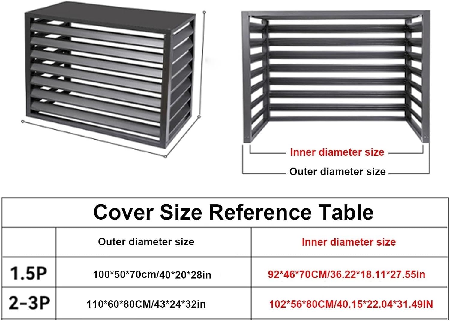  Housse De Climatiseur D'extérieur En Aluminium Et Bouclier De Pompe à Chaleur, Mini Unité De Climatisation Divisée, Support De Plantes, Réduction Du Bruit, Design Plat Marron, Résistant Aux