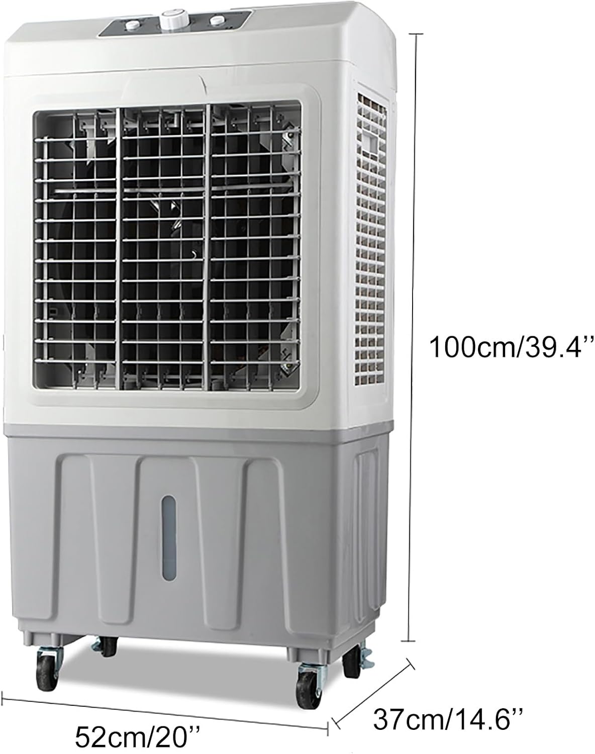 Refroidisseur D'air évaporatif Industriel, Ventilateur De Refroidissement Mobile à Volume D'air élevé, Refroidisseur De Marais Portable Réglable à 3 Vitesses Pour Les Usines, Les Ateliers Et Les Grand