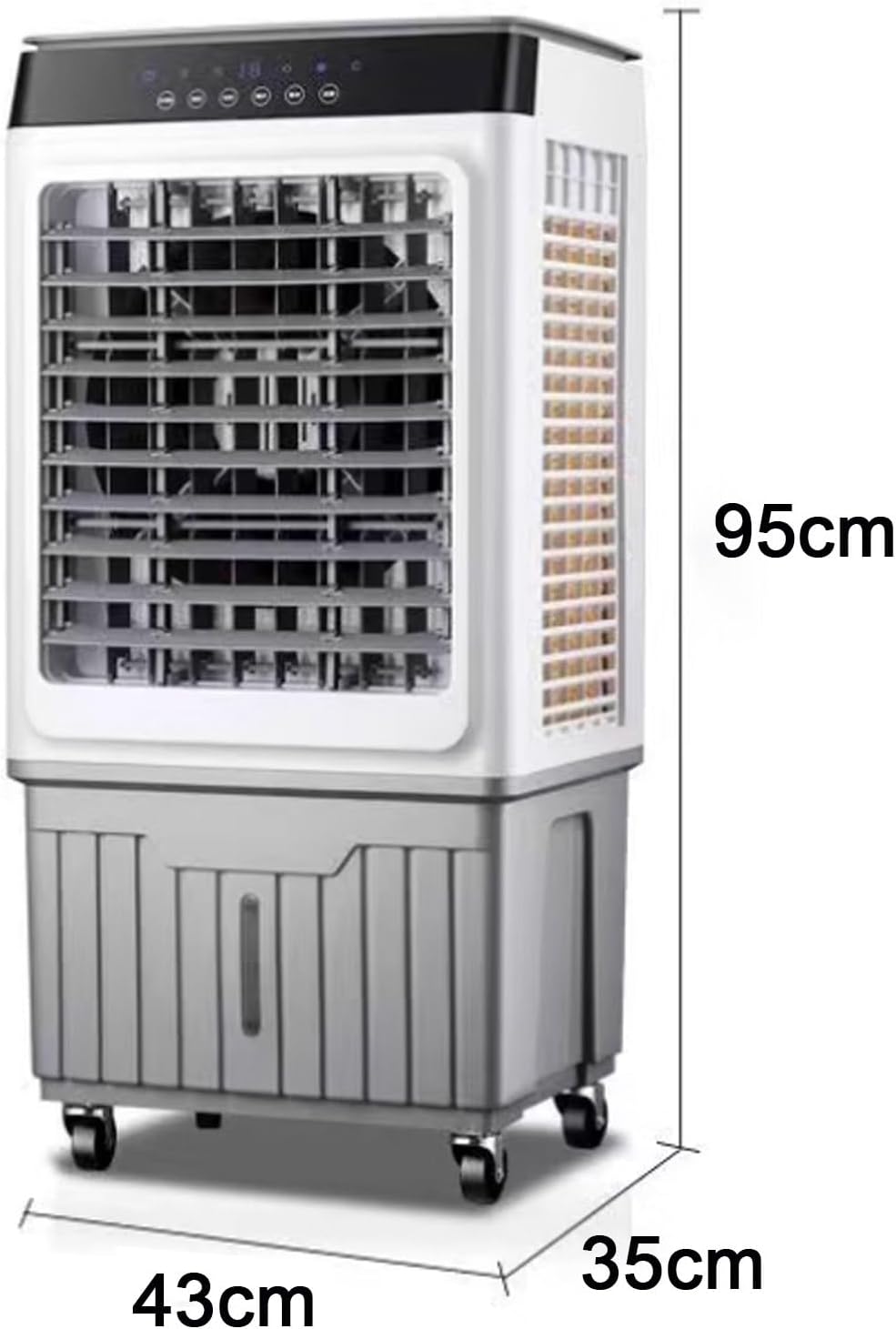  Ventilateur Rafraîchisseur D'air Par évaporation Avec Télécommande - Oscillation à 120°, 3 Vitesses, Minuterie 12 H, 4 Blocs Réfrigérants - Rafraîchisseur D'air Portable Pour Chambre, Maison, Bureau