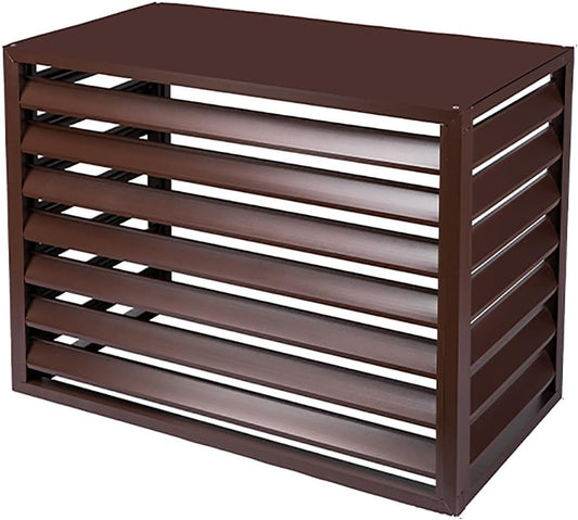 GENERIC Écran De Protection En Aluminium Pour Climatiseur Extérieur - Clôture élégante Pour Climatiseur - Protection Pour Pompe à Chaleur - Design Résistant Aux Intempéries