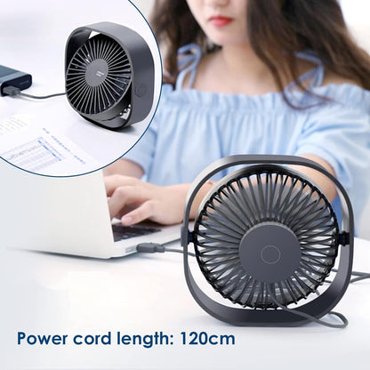  Simpeak Mini Ventilateur De Bureau USB Silencieux Et Portable Alimenté Par USB Uniquement (pas De Batterie), 3 Réglages De Vitesse, Pivotant à 360° Pour La Maison Et Les Voyages