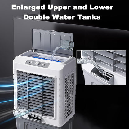 Grand Ventilateur à Air Conditioner, Climatiseur Avec 3 Vitesses De Ventilation, Climatiseur Sans Unité ExtéRieure Et éConome En éNergie, Climatiseur Pour Usage Domestique Ou Commercial
