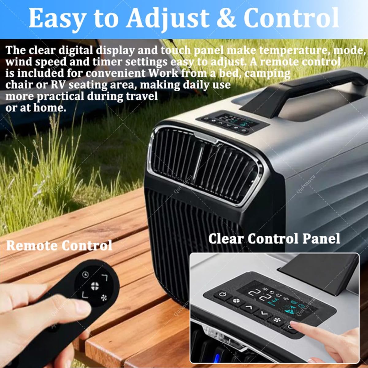 Climatiseurs Portables Pour Tentes, Puissance De Refroidissement De 5200 BTU, Climatiseur 4 En 1 Pour Une Utilisation Intérieure Ou Extérieure, Pique-niques, Camions, Camping-Cars A-12V