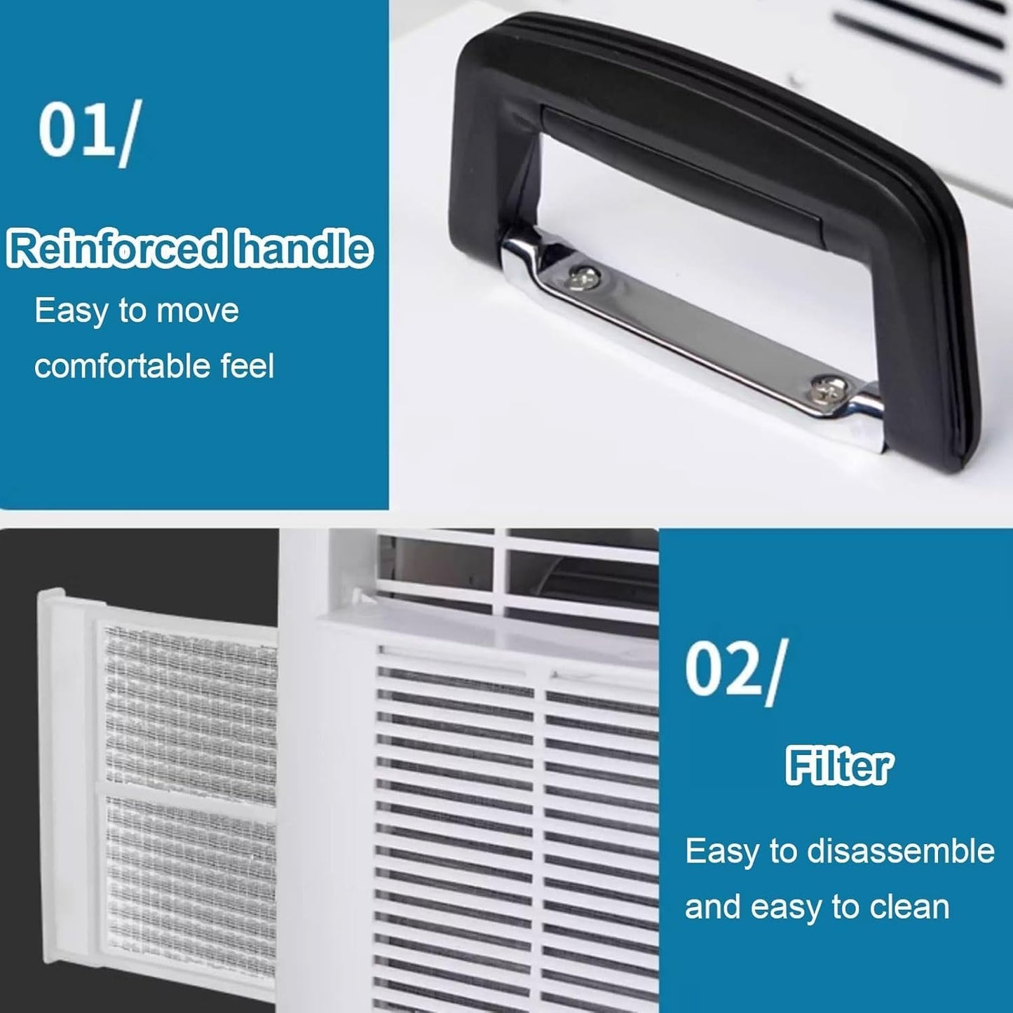  Climatiseur Split 13 000 Btu Avec Panneau Tactile, Télécommande Et Minuterie 24 H, Climatiseur Portable Pour La Maison, Le Bureau Et Le Camping, Assemblage Facile Requis