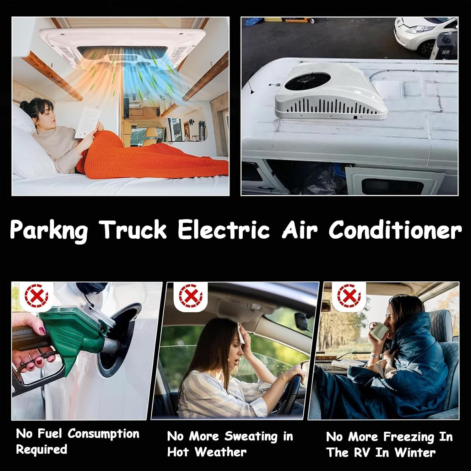 GENERIC Climatiseur De Toit Pour Camping-car, Bus, Camionnette, Camion | Basse Tension Et économe En énergie 12 V