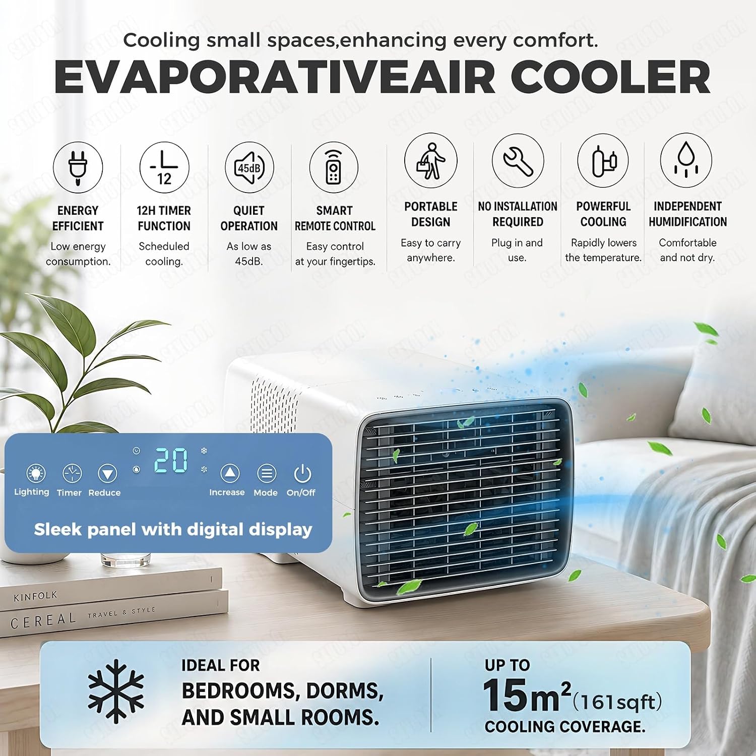  Mini Climatiseur Portable Pour Van, Camping-Car Et Caravane, Refroidissement Rapide 2700 BTU, Petit Climatiseur De Voyage Léger Et Prêt à L'Emploi, Basse Consommation 280W