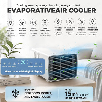  Mini Climatiseur Portable Pour Van, Camping-Car Et Caravane, Refroidissement Rapide 2700 BTU, Petit Climatiseur De Voyage Léger Et Prêt à L'Emploi, Basse Consommation 280W