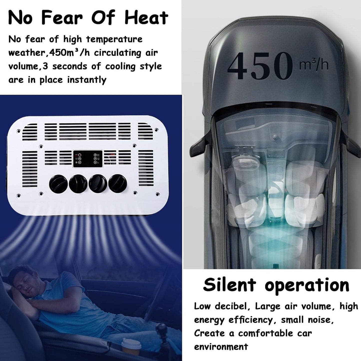 GENERIC Climatiseur De Toit Pour Camping-car, Bus, Camionnette, Camion | Basse Tension Et économe En énergie 12 V