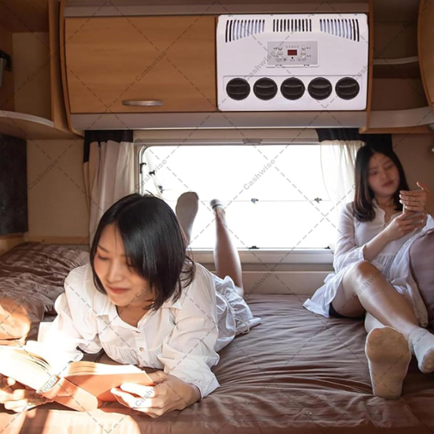  Kit De Climatiseur Pour Camping-car Avec Volume D'air élevé Et Fonctionnement Silencieux Pour Un Refroidissement Efficace Dans Les Camping-cars, Camions Et Véhicules De Construction