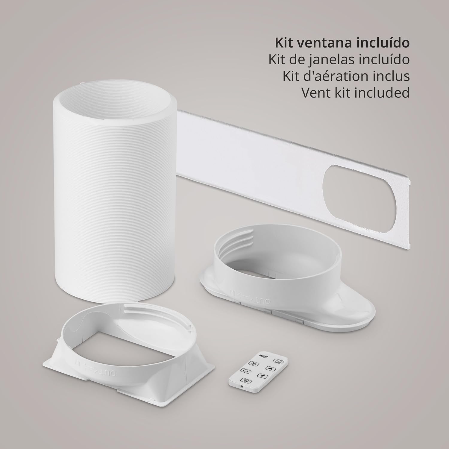  Ufesa Climatiseur Portable A7 3en1, Refroidissement, Ventilation Et Déshumidification, 7000 BTU/jour, Silencieux, Affichage LED, Minuterie 24h, Jusqu'à 12m², Gaz R290, Télécommande