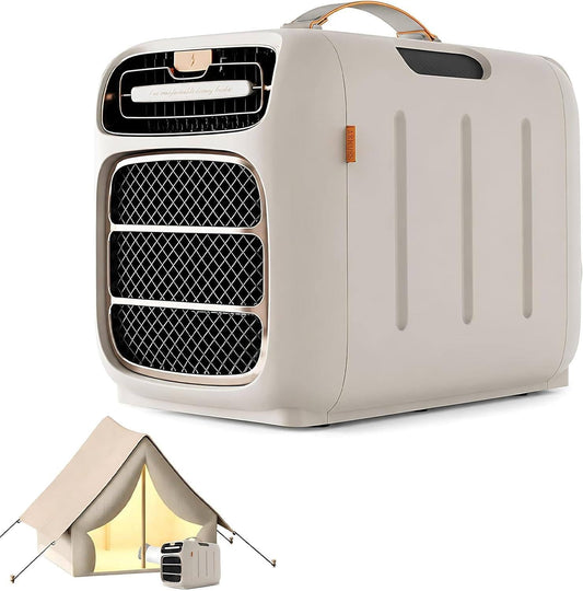 Climatiseur Pour Fourgonnette, Climatiseur Extérieur à Refroidissement Rapide, 16-32 °C, 3 Vitesses De Ventilation, Autonomie 24 H, Pour Caravane, Camping-Car 49 × 33 × 26 Cm 220V-cold