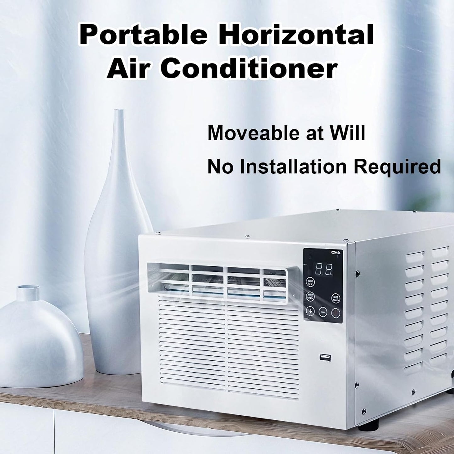 GENERIC Climatiseur Portable Avec Déshumidificateur, Refroidissement Silencieux Pour Chambre à Coucher, Bureau Et VR