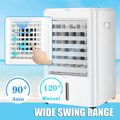  Refroidisseur D'air Évaporatif Portable Avec Réservoir D'eau, 3 Vitesses Et Minuteries, Refroidissement Silencieux Pour Camions, Camping-Cars, Fourgonnettes Et Caravanes, 12 V