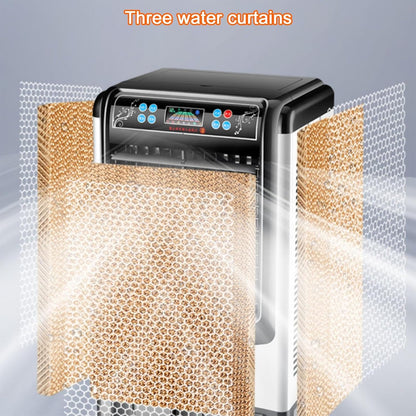  Refroidisseur D'air Par Évaporation, Refroidisseur De Marais 4200 CFM Avec Réservoir De 13,2 Gallons, Refroidisseur D'évaporation Portable Avec Télécommande, Minuterie De 12 Heures, 6 Packs De Glace,
