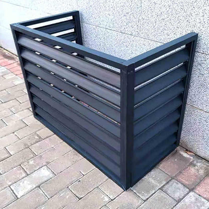 GENERIC Housse De Climatiseur D'extérieur Résistante Aux Intempéries – Protecteur De Pompe à Chaleur En Aluminium Décoratif Et Réduction Du Bruit Pour Toutes Les Saisons – Idéal Pour La Maison Et Le Jardin
