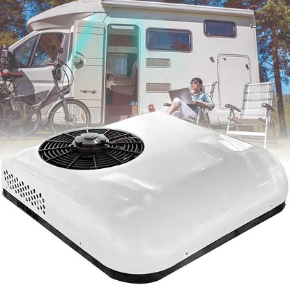  Climatiseur De Toit Pour Camping-cars, 12 V/24 V, Puissance De Refroidissement De 2 200 W, Contrôle Intelligent De La Température, Fonctionnement Silencieux, Large Diffusion D'air, Comprend L'unité