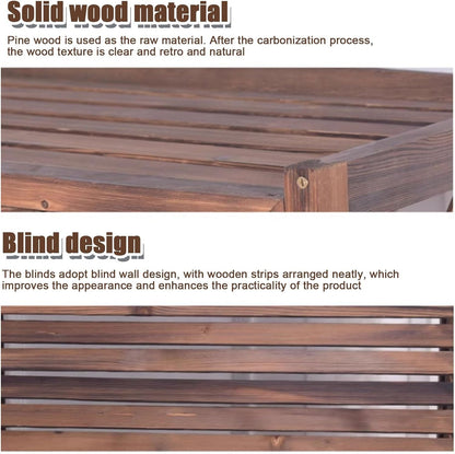  Housse De Protection Pour Climatiseur Extérieur En Bois Rustique, Installation Facile Pour Unité Extérieure, 105 X 47 X 80 Cm, Protection Pour Unité Climatique, Résistante Aux Intempéries, Décoration