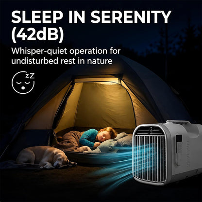  Clim Split Mobile Sans Évacuation D Eau Continue 1500W Petit Refroidisseur Soufflerie 400W Basse Consommation Pour Caravane Campervan Camion Cabine Nuit Calme(AC220V)