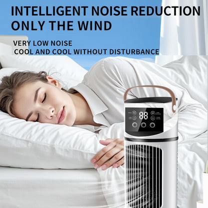  Générique Climatiseur Mobile - 4en1 Avec Déshumidificateur, Ventilateur Et Mode Nuit - Silencieux, Minuterie 24H, Télécommande, Kit Fenêtre - Classe Énergétique A Pour Chambre, Bureau, Camping