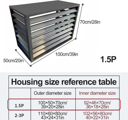GENERIC Housse De Climatiseur Blanche 1,5P – Boîtier Décoratif D'extérieur Avec Support à Fleurs Pour Cacher Et Protéger Votre Unité De Climatisation