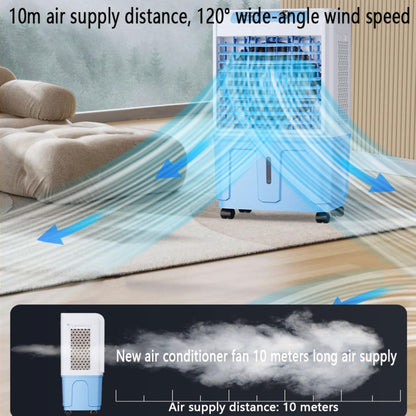 GENERIC Refroidisseur évaporatif Portable, Ventilateur De Climatiseur à 3 Vitesses Avec Packs De Glace, 120 Oscillation, Fonctionnement Silencieux 36dB, Conception Mobile Pour Bureau De Chambre à Coucher