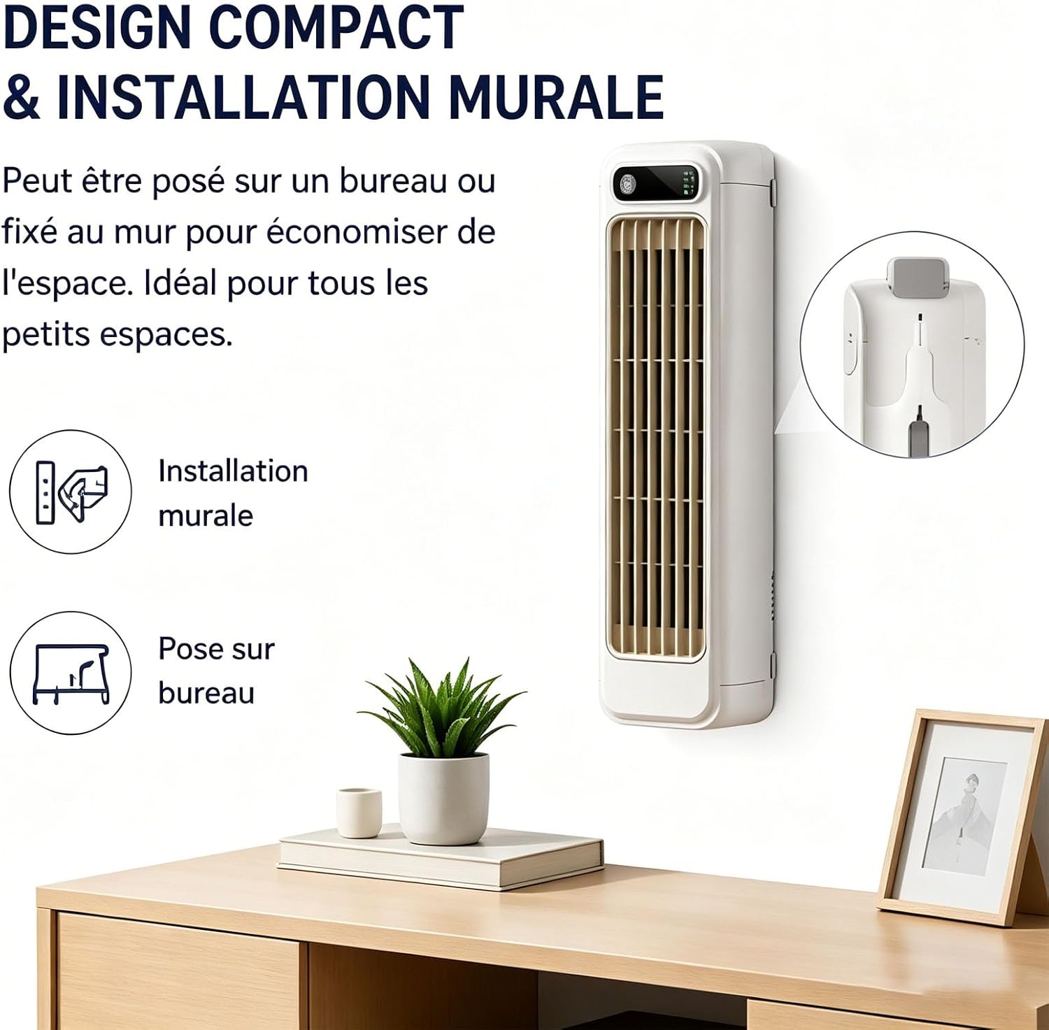  Coldeeze Cooling Ace - Rafraichisseur D’Air Portable, 150 Btus, 3 Vitesses, Silencieux, Longue Autonomie, IdéAl Pour Une Utilisation Dans Une Chambre Ou Un Bureau (Bleu)
