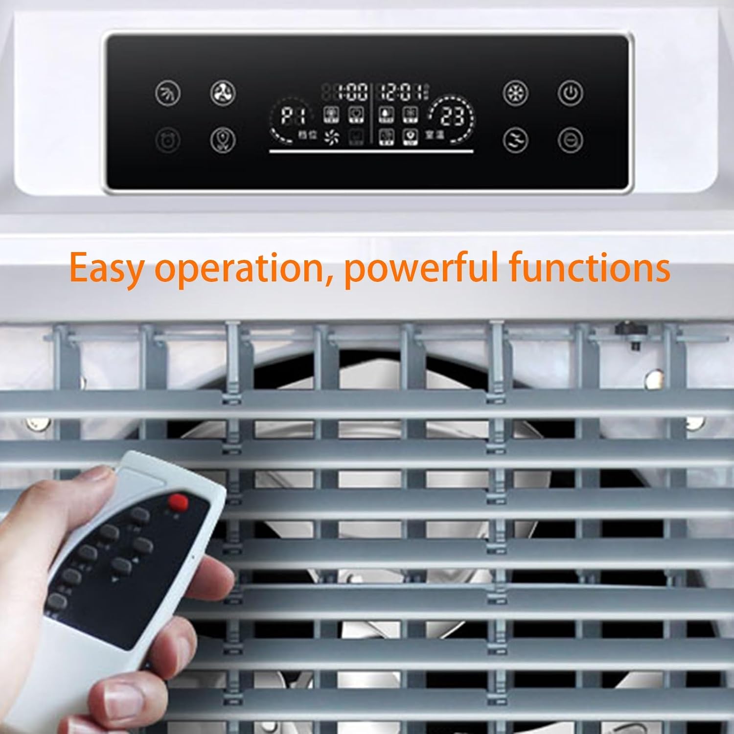  Refroidisseur D'air Par Évaporation Avec 3 Vitesses Et Minuterie De 9 Heures, Climatiseur Portable Pour Chambre, Bureau, Terrasse, Garage