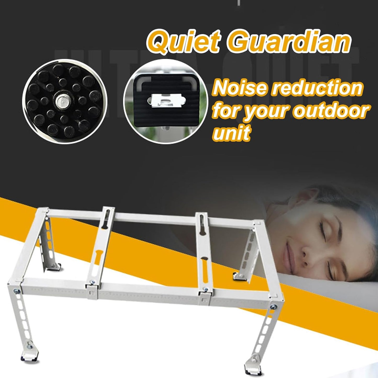  NALsa – Mini Support De Sol Robuste En Acier Galvanisé Pour Climatiseurs Fendus Sans Conduit Et CVC, Base Universelle De Pompe à Chaleur, Anti-rouille, Absorption Des Chocs Et Stabilité