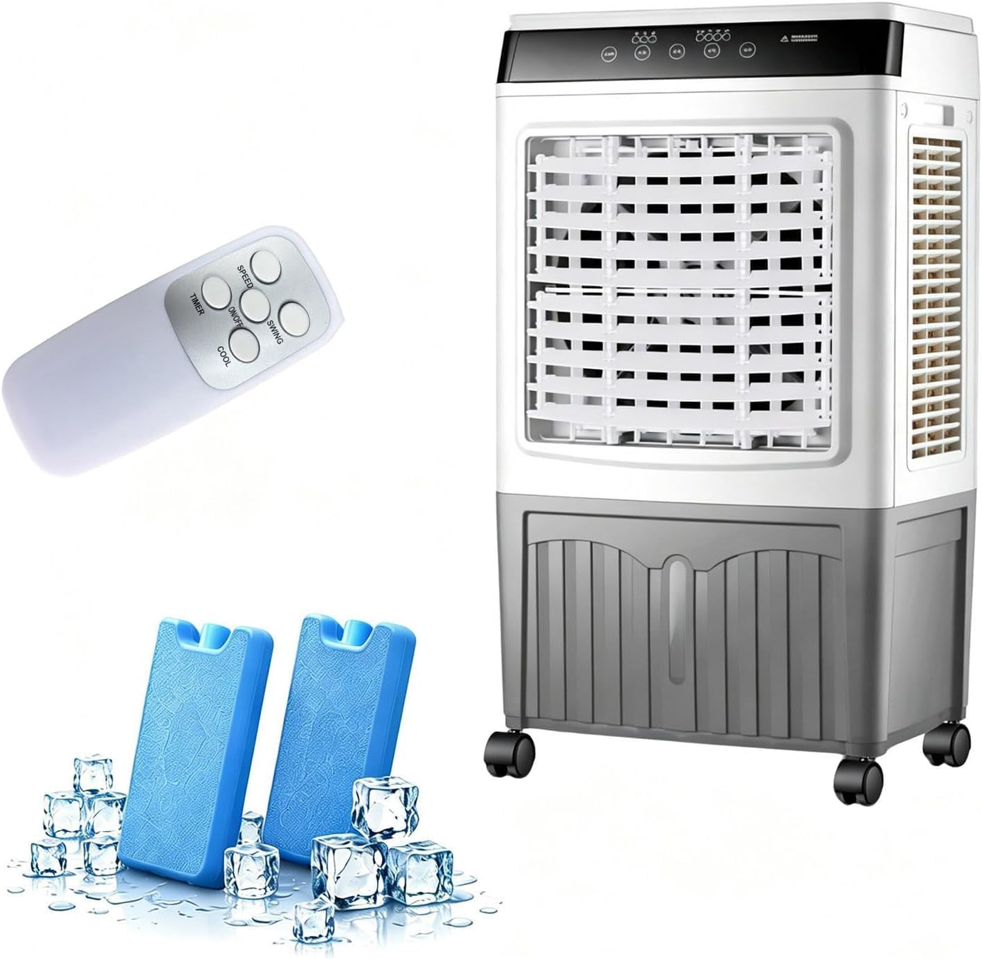  Climatiseur De Marais, Refroidisseur D'air Par évaporation De 4 000 CFM, Réservoir D'eau De 37 Litres, 3 Modes, 3 Vitesses, Télécommande, Minuterie De 7,5 H, Climatisation Portable Sans