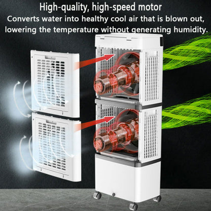 GENERIC Refroidisseur Par évaporation Portable Avec Télécommande, Minuterie 12 H Et Mode Veille, Idéal Pour La Maison, Le Bureau, La Chambre, La Climatisation Industrielle, Ventilateur De Refroidissement