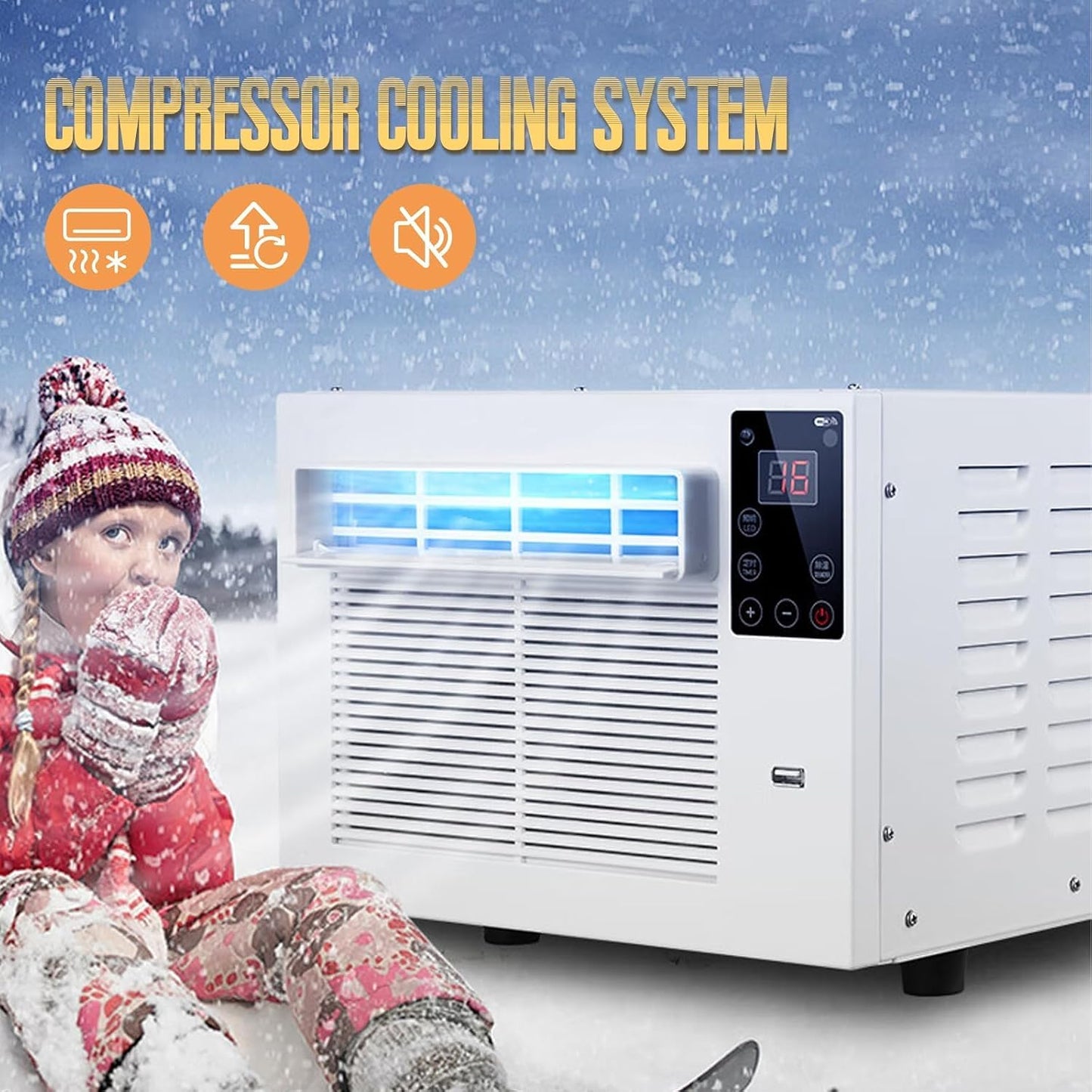 Climatiseur Portable, Déshumidificateur De Refroidissement Rapide, Pas D'unité Extérieure, Mini AC Compact Pour Chambre à Coucher, Cuisine, Dortoir