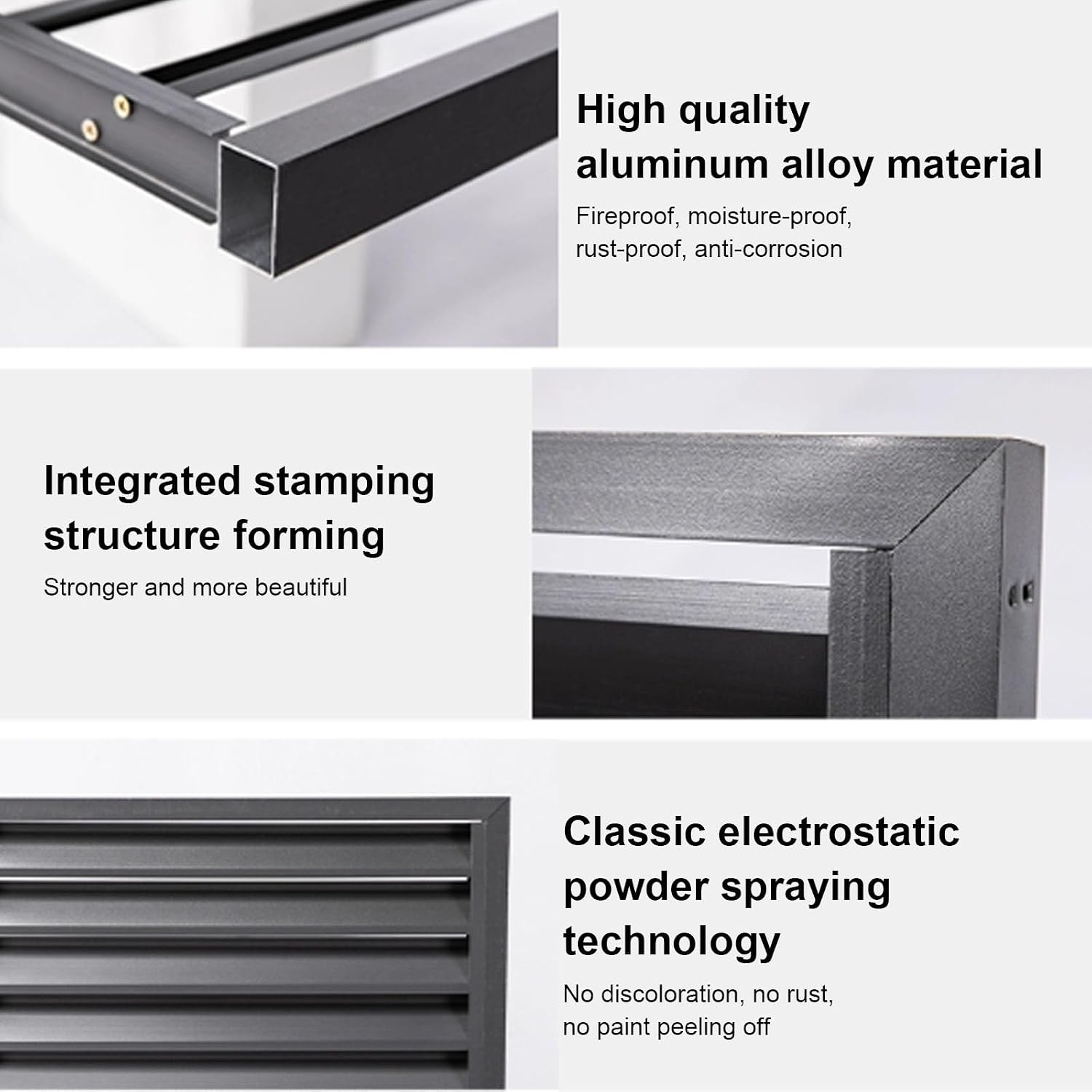 GENERIC Housse De Protection En Aluminium Pour Climatiseur – Protection Pour Pompe à Chaleur Extérieure – Gris Louve – Résistant Aux Intempéries – Clôture élégante Pour Unités D'intérieur/extérieur