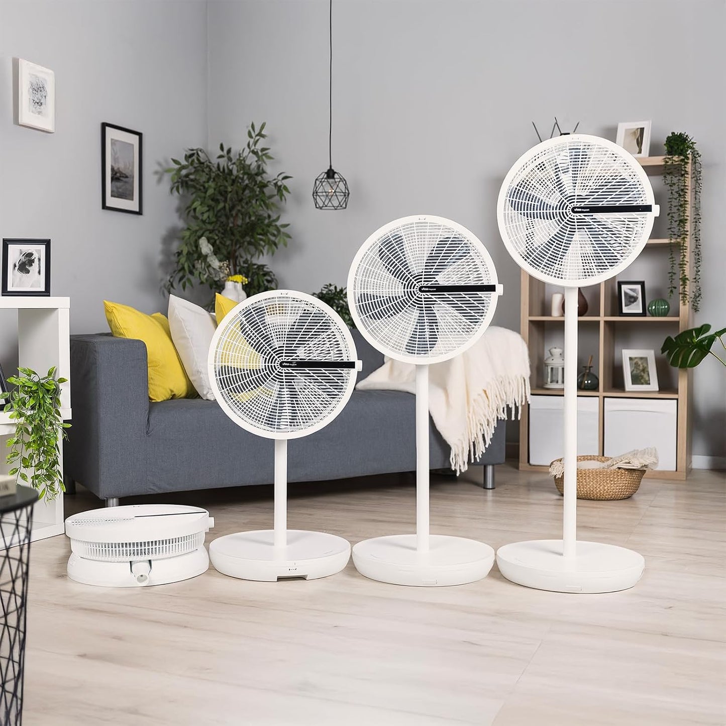  Ufesa Ventilateur Sur Pied Nagasaki Ultra‑Silencieux 28W, Écran Tactile LED, Moteur Brushless, Compact Et Pliable, 12 Vitesses, 3 Modes, Oscillation 90º, Hauteur Réglable, Télécommande