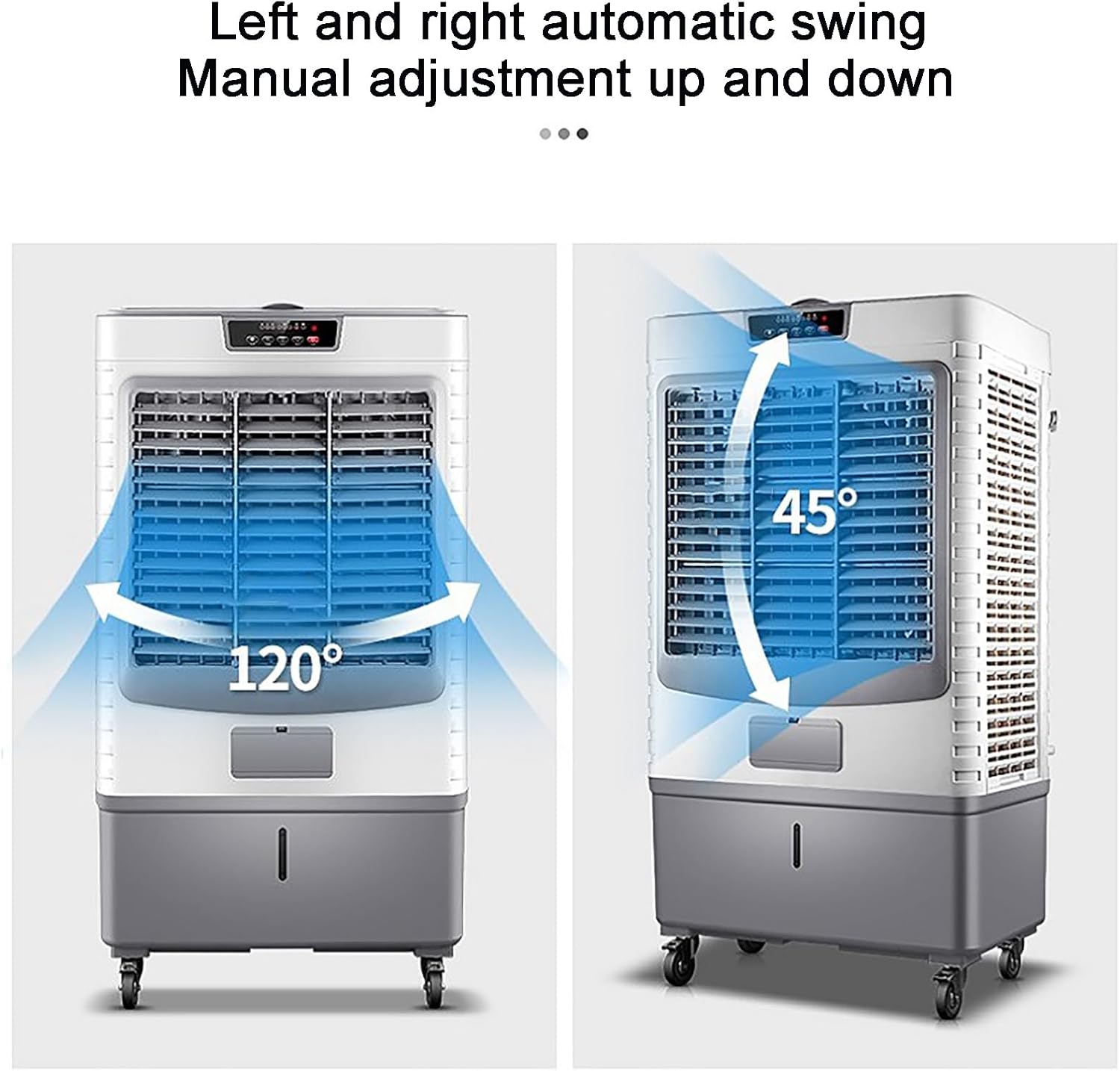 GENERIC Refroidisseur D'air Eatif Portable Avec Réglages à 3 Vitesses, Oscillat à 120 ° Et Réservoir D'eau 55L Pour Un Refroidissement Efficace Dans Les Maisons Et Les Bureaux
