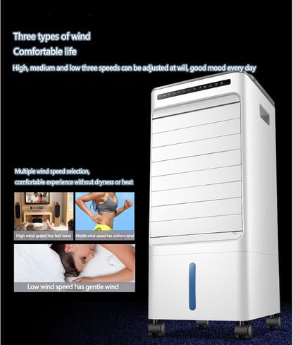 GENERIC Climatiseur Portable, Petit Refroidisseur D'air Avec 3 Vitesses, Oscillation, Humidification Et Purification, Réservoir De 5 L Pour La Maison, Le Bureau, La Chambre à Coucher
