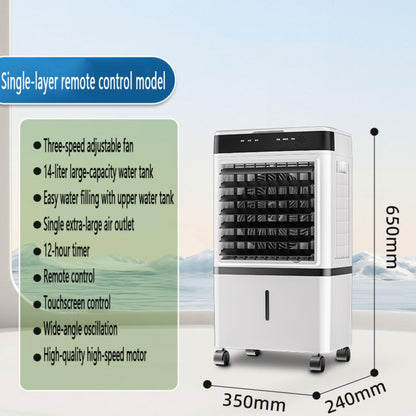 GENERIC Refroidisseur Par évaporation Portable Avec Télécommande, Minuterie 12 H Et Mode Veille, Idéal Pour La Maison, Le Bureau, La Chambre, La Climatisation Industrielle, Ventilateur De Refroidissement
