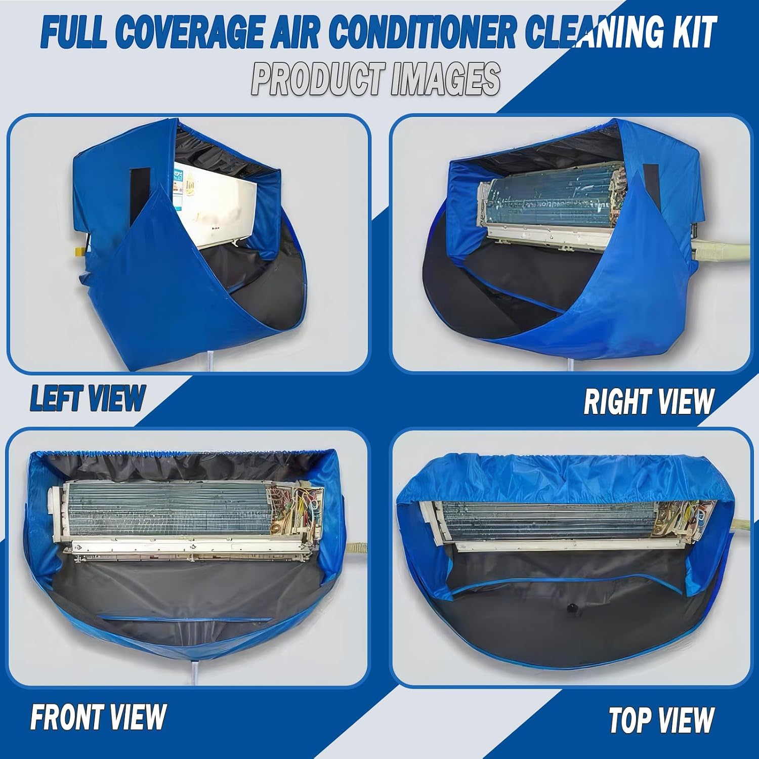  Kit Bâche Nettoyage Climatisation Mini Split, Couverture Complète Housse De Protection Étanche Pour Nettoyage Clim Mural Maison (Petite Taille)